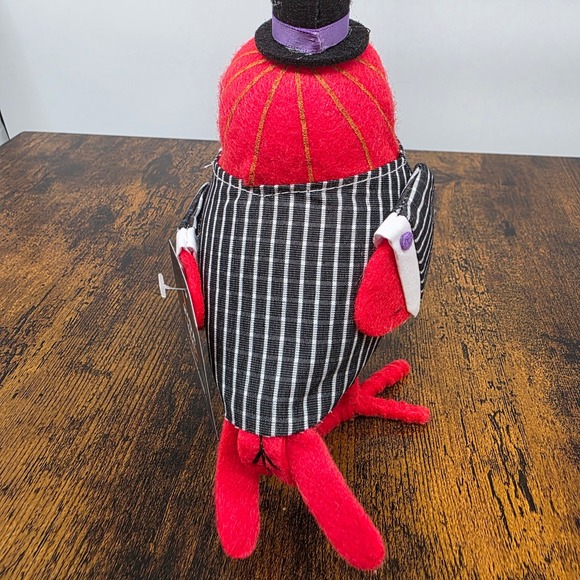 Hyde & Eek! "Gourdon" Tuxedo Red Jack o' Lantern Bird Featherly Friends 2024 - Picture 2 of 3